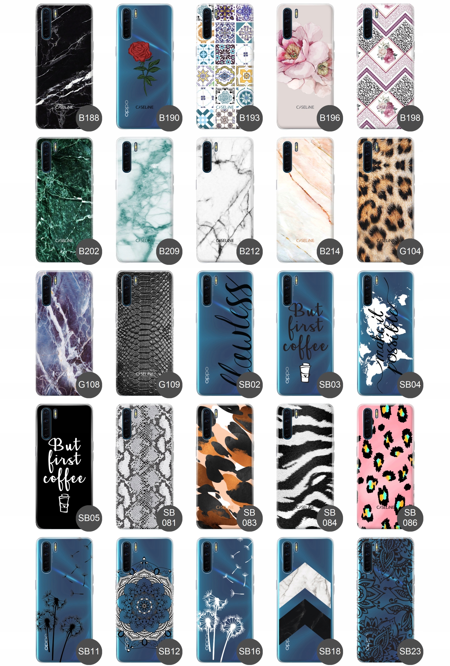 Etui do Oppo A91 case wzory guma