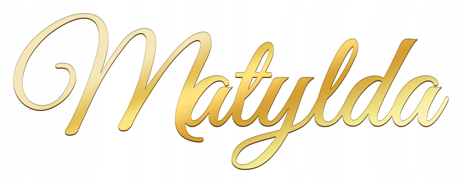 TOPPER DEKORACJA NA BOK TORTU ZŁOTE LUSTRO IMIĘ