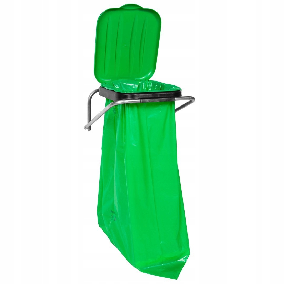 Nástěnný závěsný držák na tříděný odpad zelený sáčky 120L