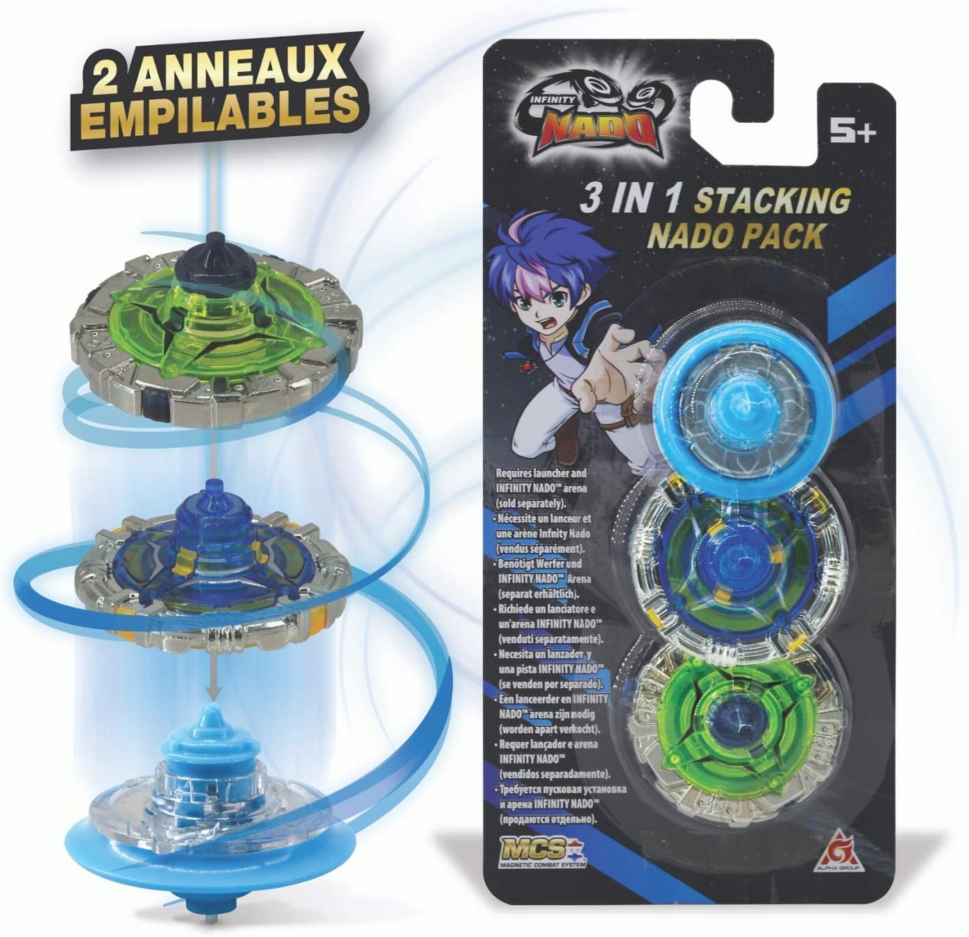 Infinity Nado Spinning Tops and 2 Attachable Rings GRA