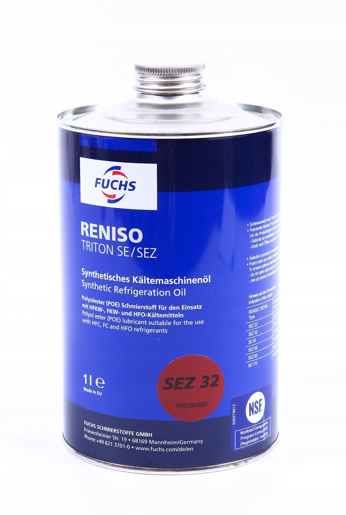 Syntetický chladicí olej Reniso Triton SEZ32 1 l