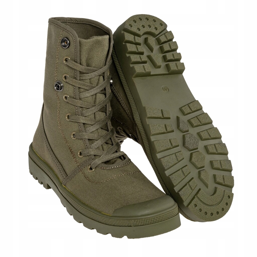 Vojenské taktické boty Brandit Military Canvas Sneaker High Olive 40