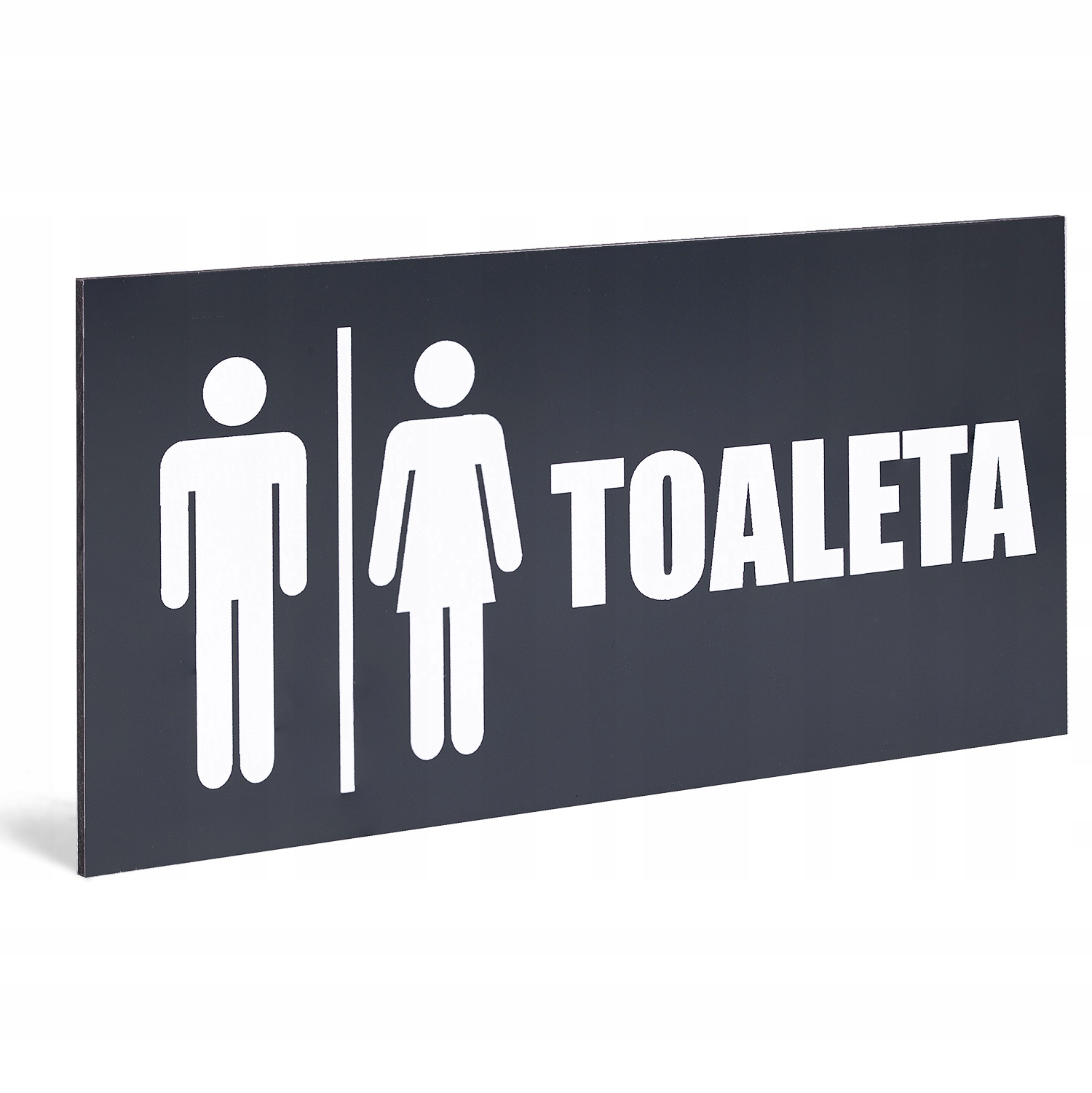 

Tabliczka Pcv 20x10 Toaleta Damsko-męska Aluminium