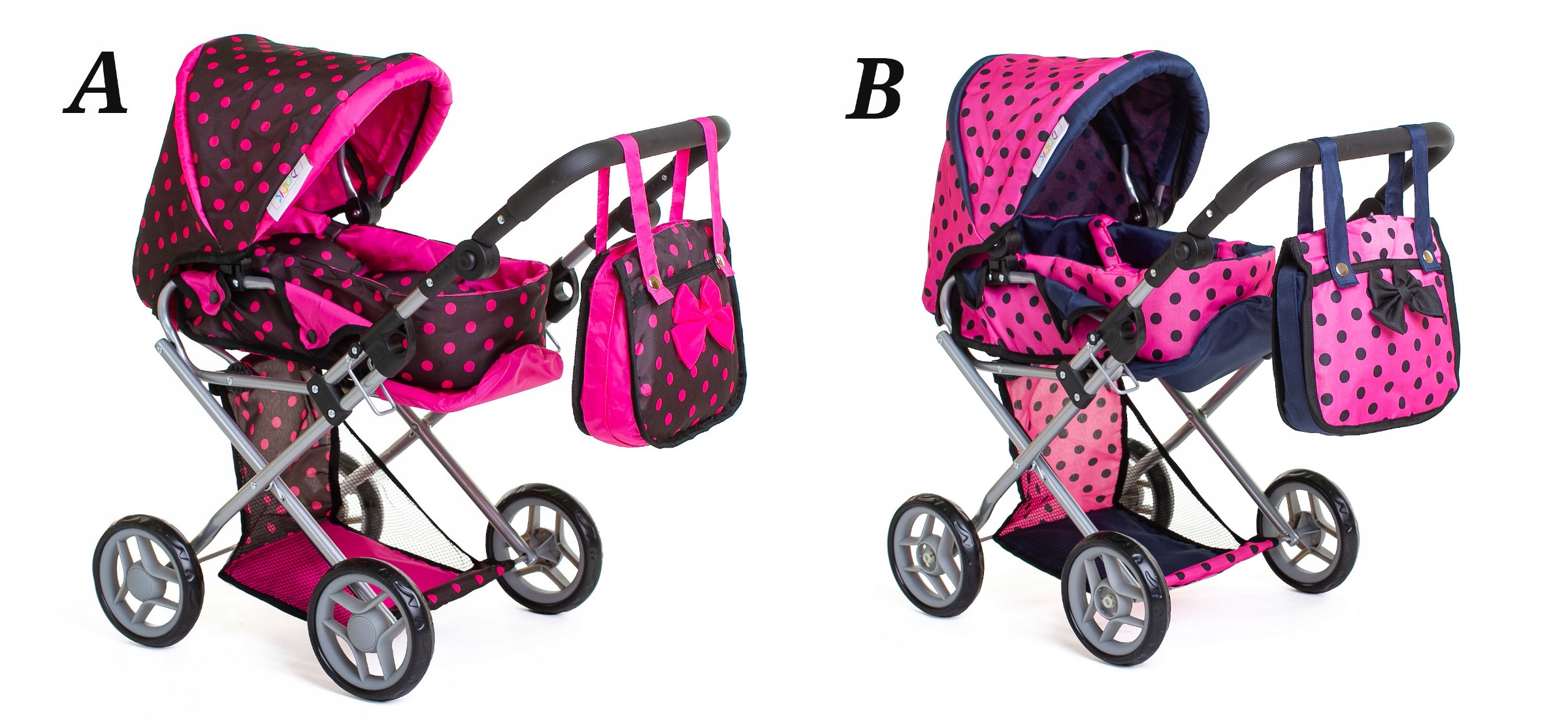 DORIS WÓZEK DLA LALEK 3w1 SPACERÓWKA GONDOLA Materiał metal plastik tkanina