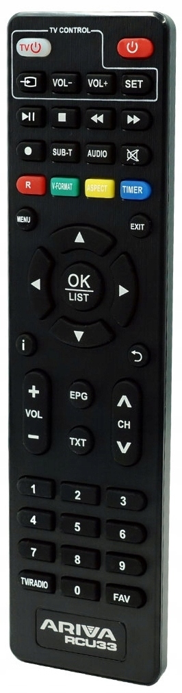 

Pilot RCU33 do DVB-T2 Ferguson Ariva T30 Oryginał