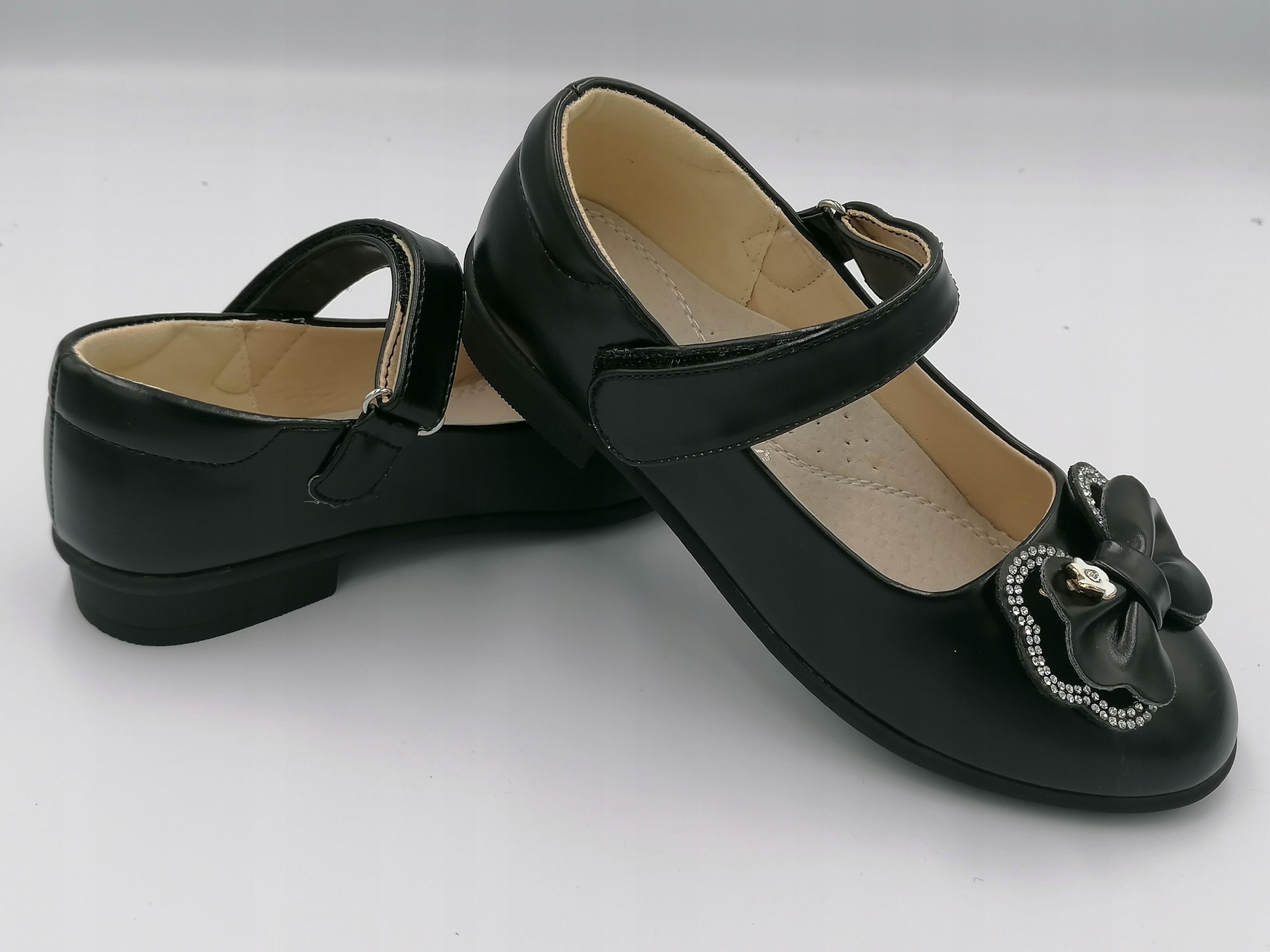 PANTOFELKI BALERINKI w.skóra profil r.36 / 23cm Kolor czarny