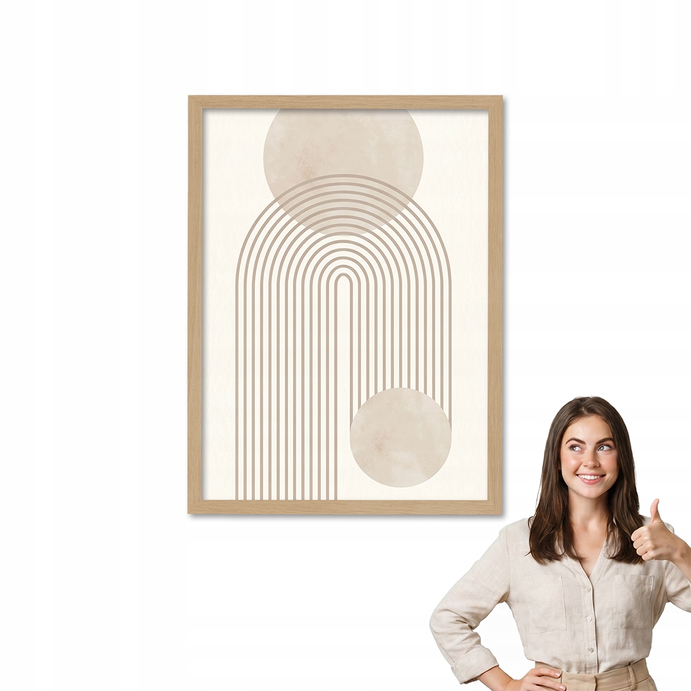 Obraz s rámečkem Geometrická Kola dřevěný rámeček 50x70 do obývacího pokoje