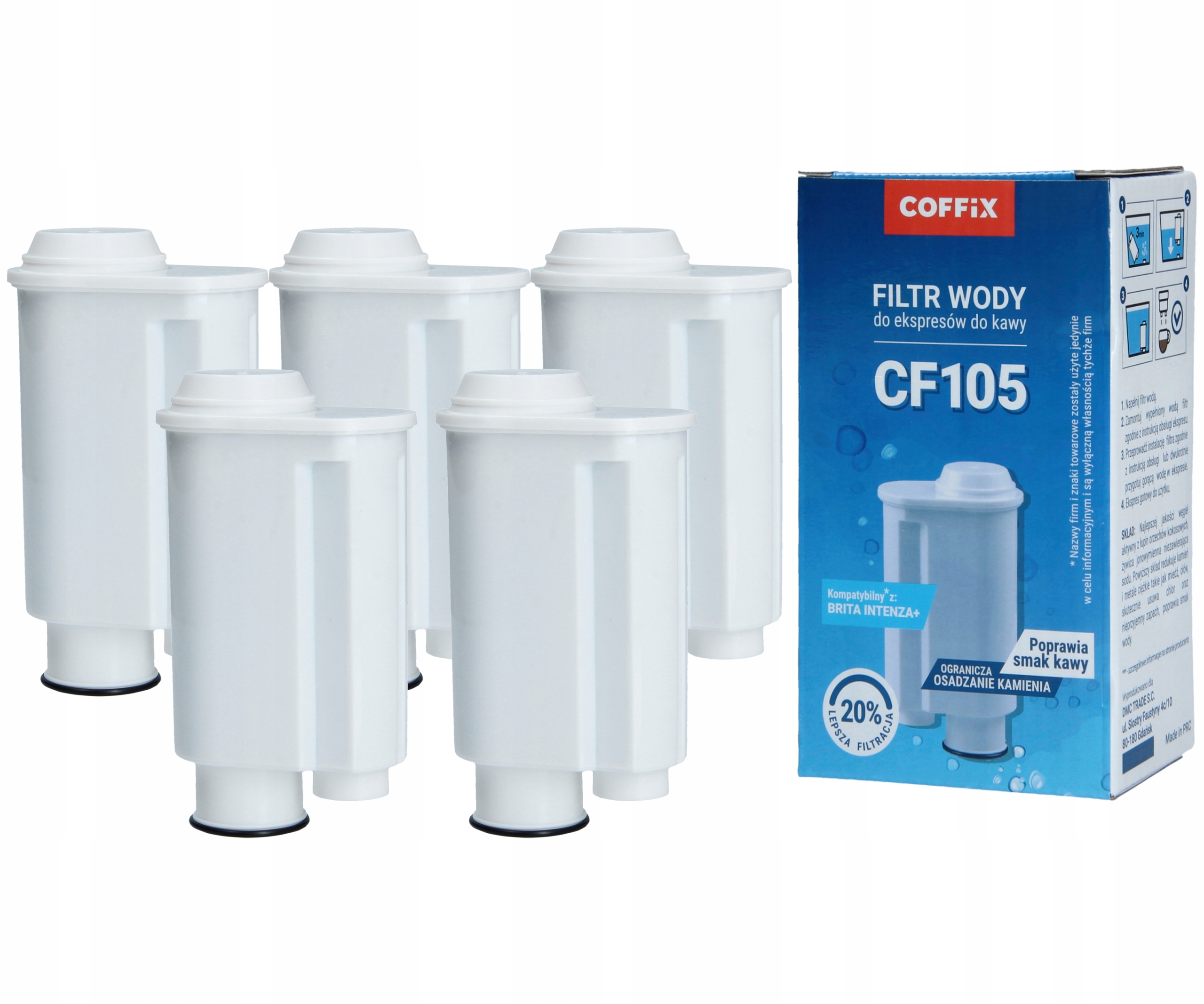 Filtr wody Coffix CF105 do ekspresów Saeco, Philips 5szt