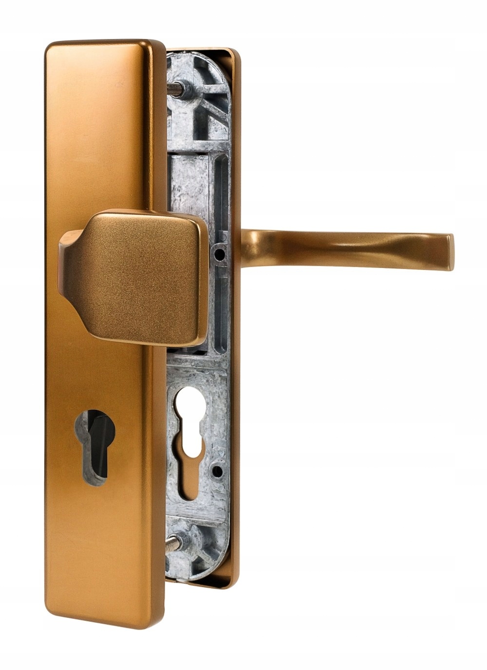 kľučka s gombíkom na dvere proti vlámaniu, rozteč 72 mm