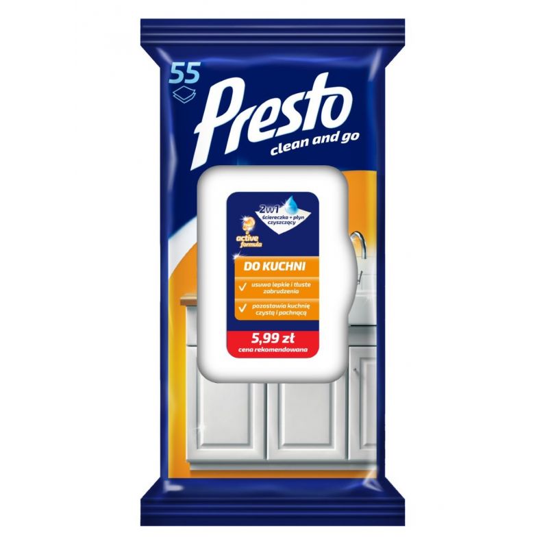 

Presto Ściereczki Do Kuchni Active Formuła 55SZT