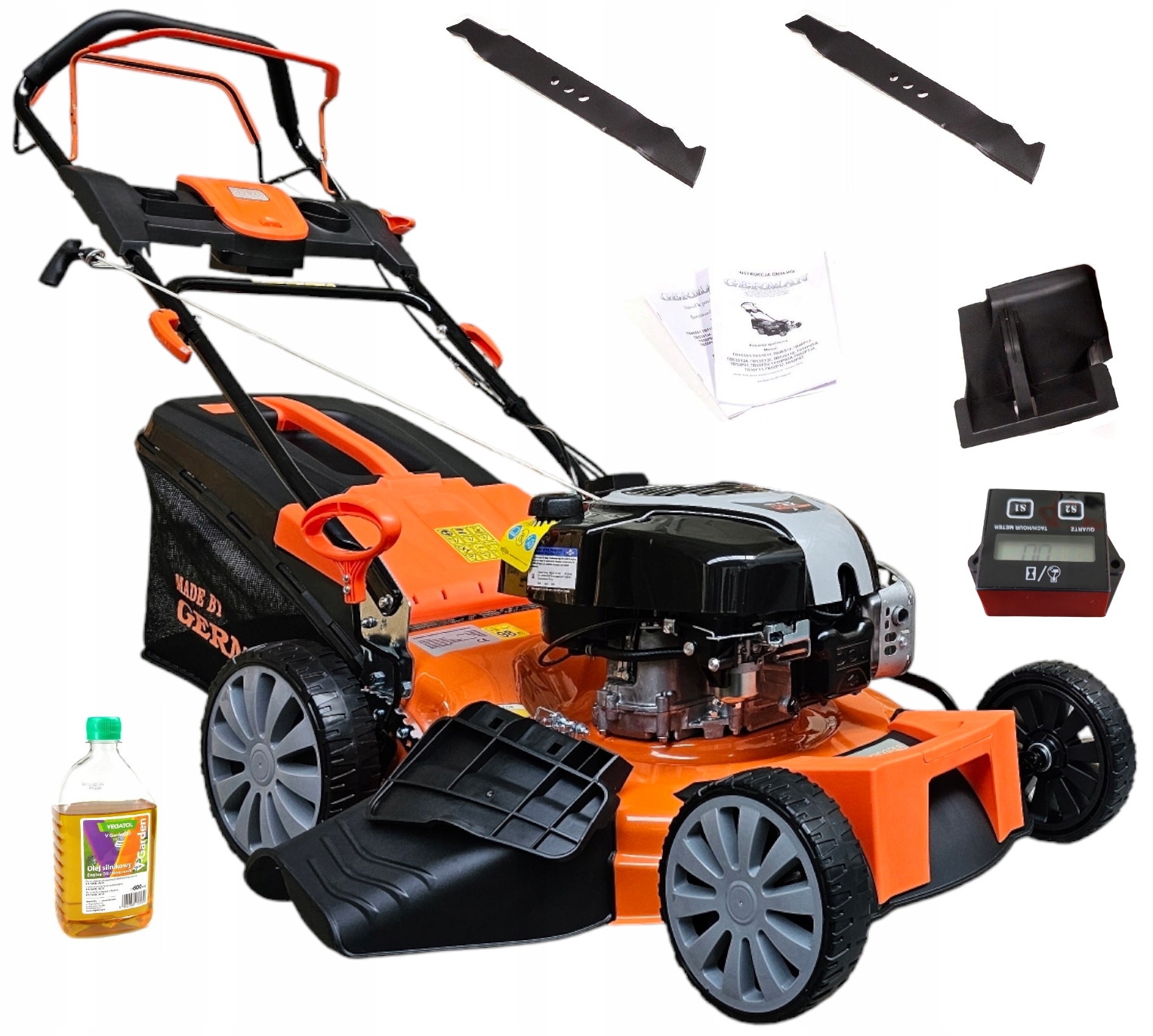 Kosiarka spalinowa z napędem Briggs 13w1 54cm Licznik Motogodzin German