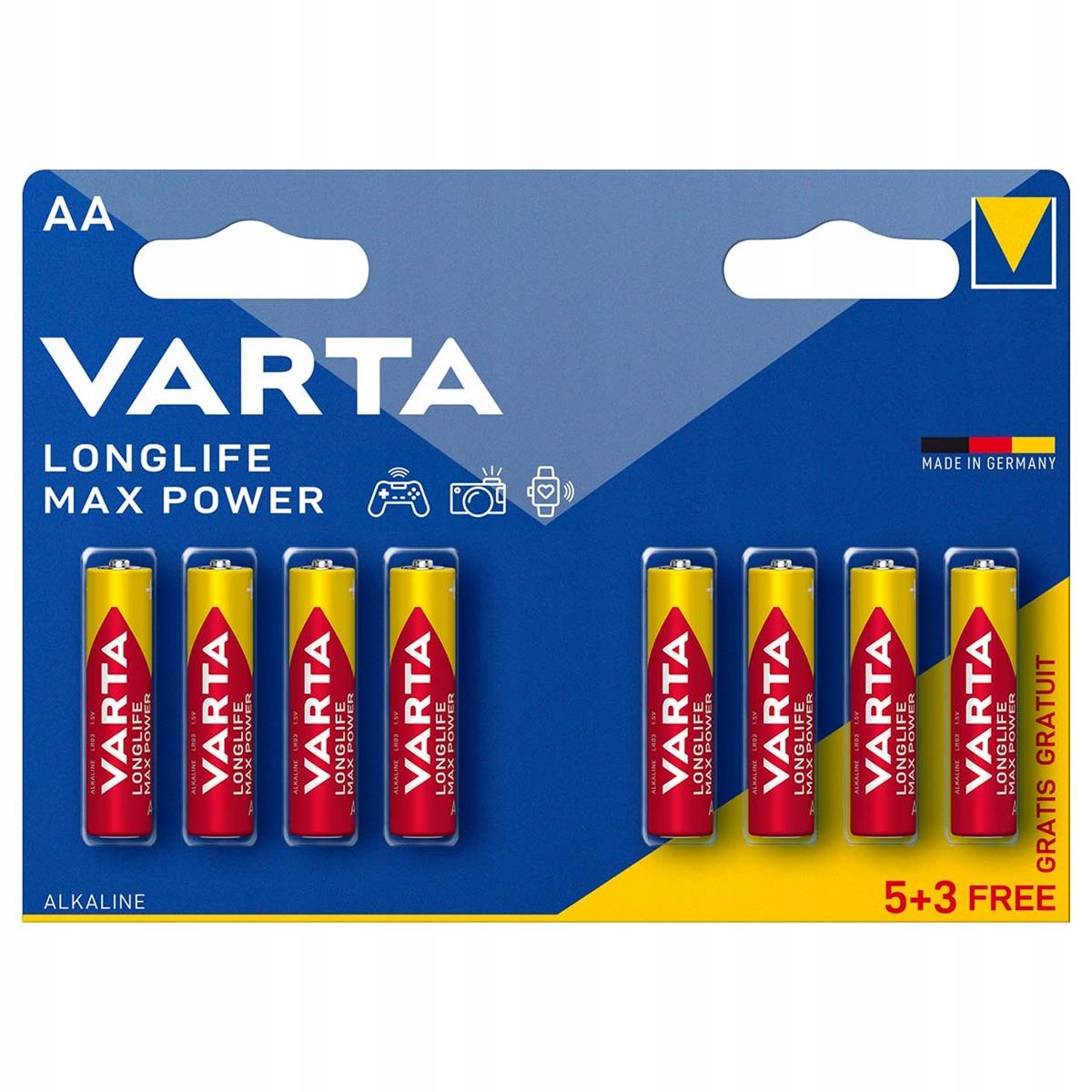 

Baterie Varta LongLife Max Power Aa 5+3 8 szt.