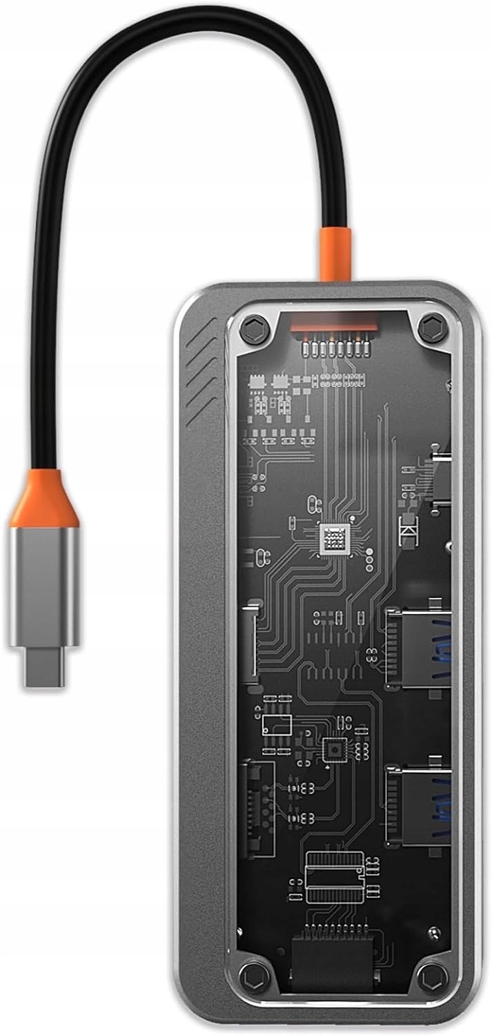 Adapter Usb-c 8-w-1 z Hdmi, rozdzielacz 4K Ethernet, Usb 3.0, Usb 2.0,