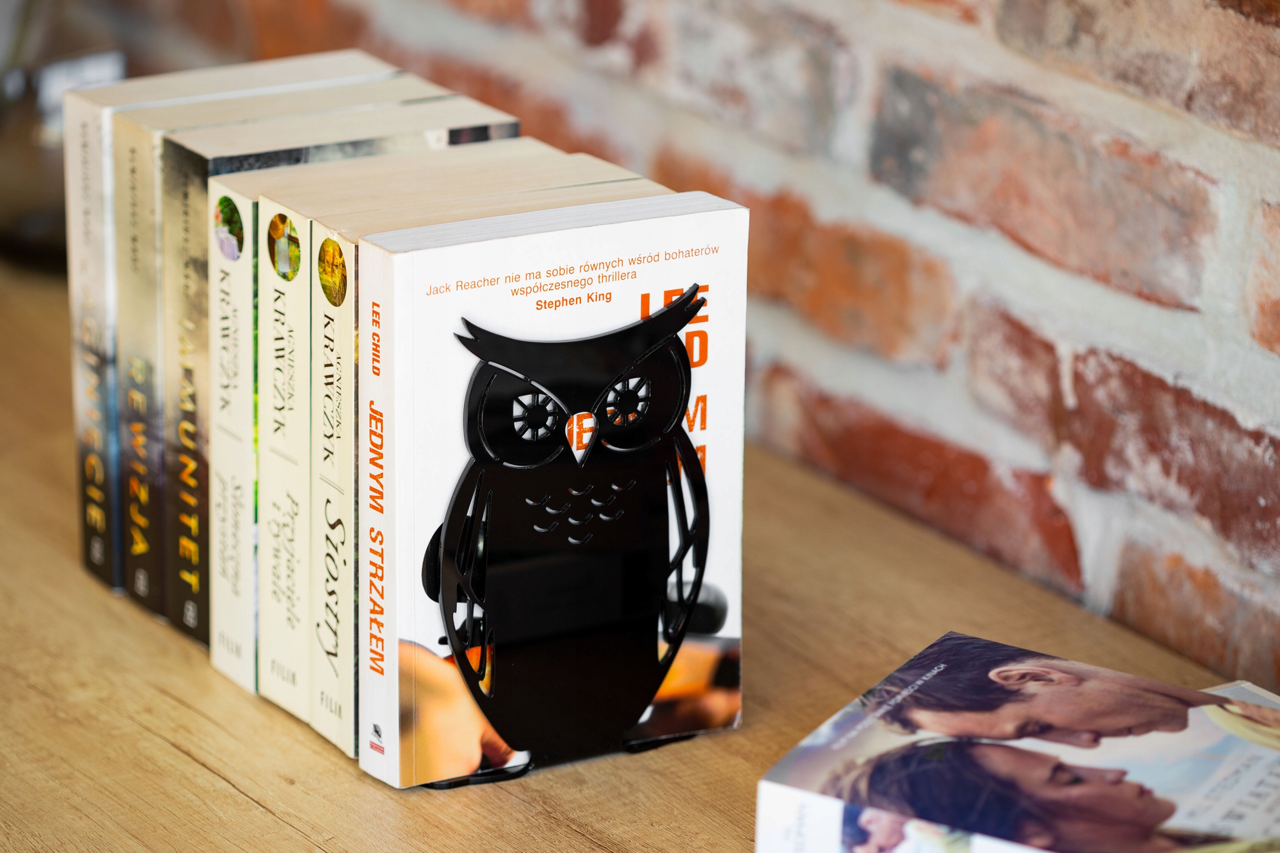 Podpórka podstawka ogranicznik DO KSIĄŻEK plexi czarna SOWA2 zestaw 6 szt Liczba sztuk 6 szt.