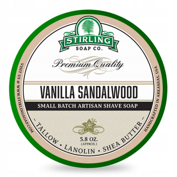 Stirling Vanilla Sandalwood Mydło do Golenia Wanilia Drzewo Sandalowe 170ml