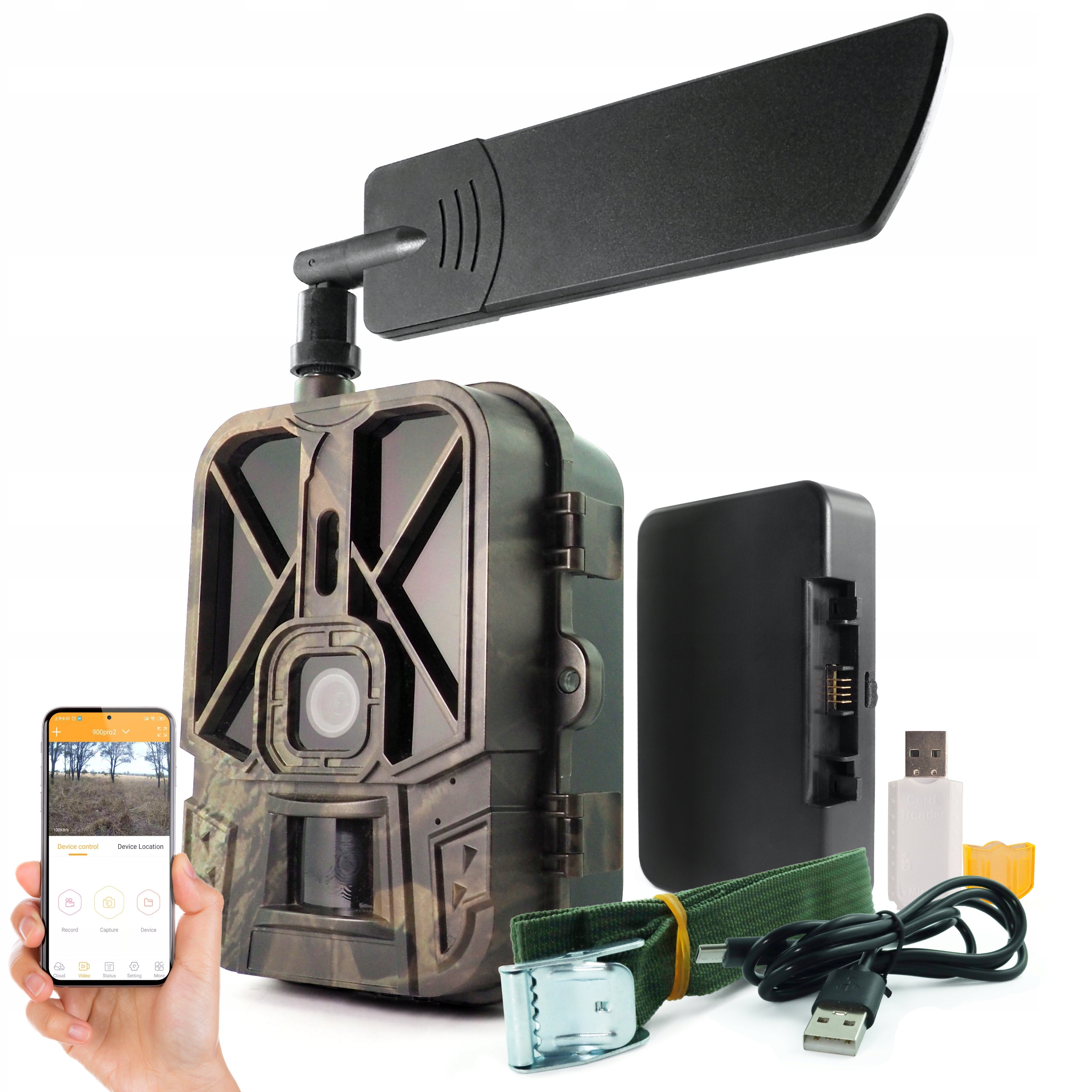 Kamera Fotopast HC940 4K 4G Lte Akumulátor Aplikace Živý náhled