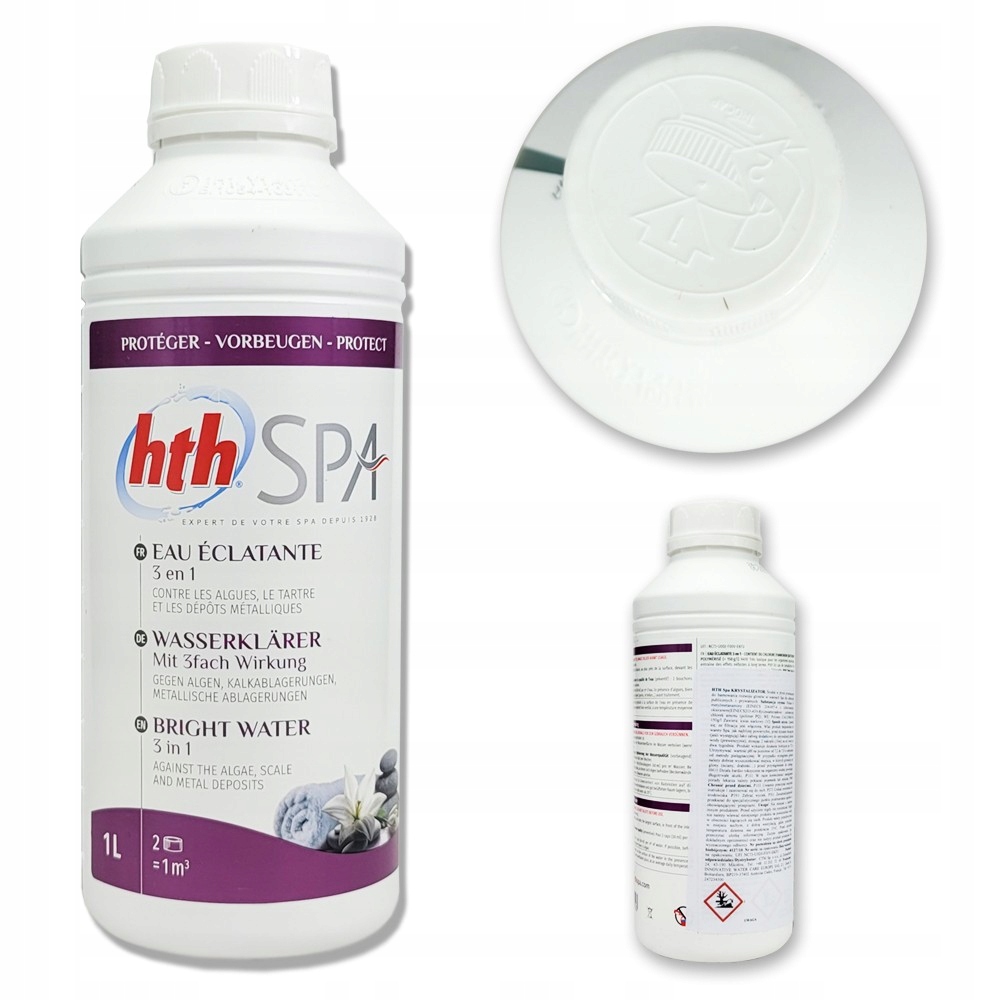 Hth Spa Środek na Glony Antyglon Krystalizator czysta woda do wanny Spa 1L