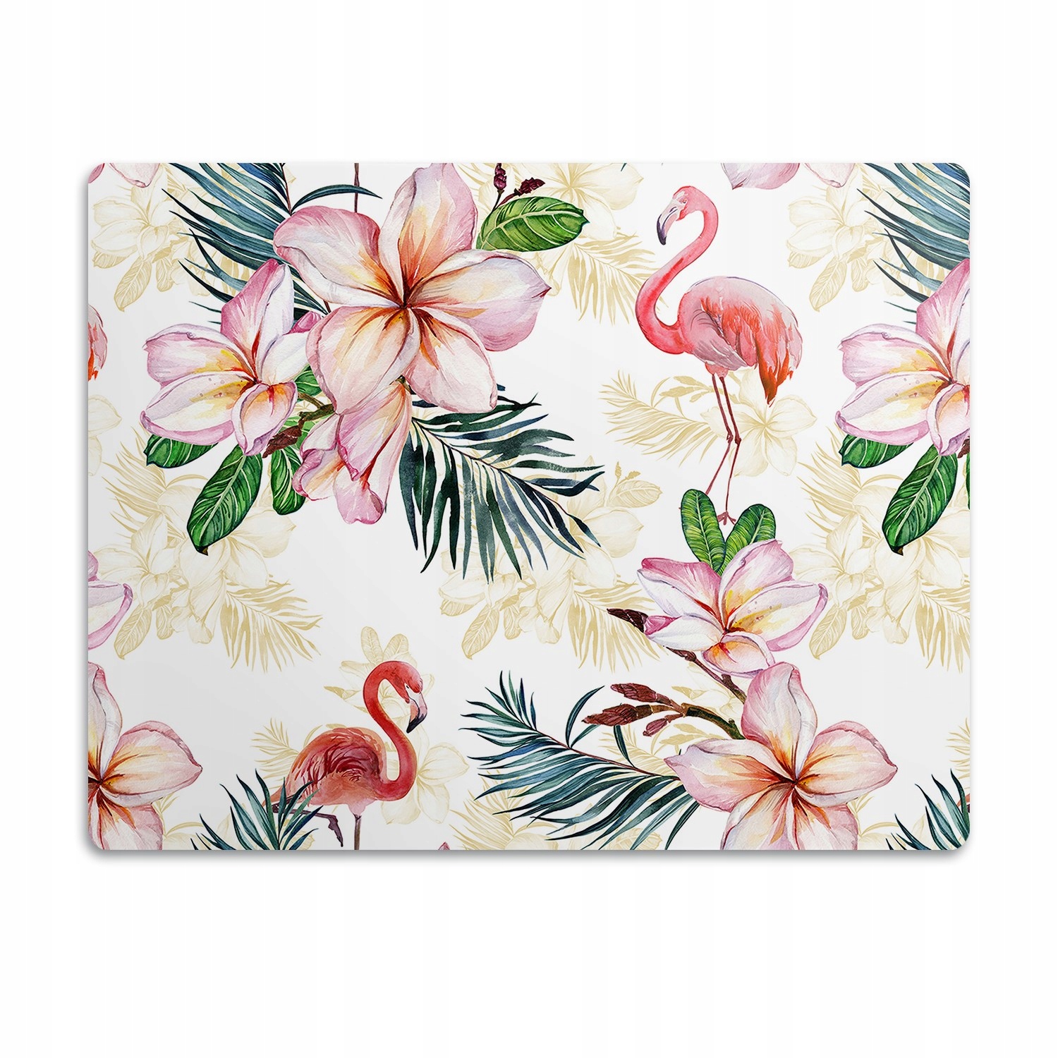 Levně Podložka pod záchod pro kočky Plameňáci s květinami 90x60