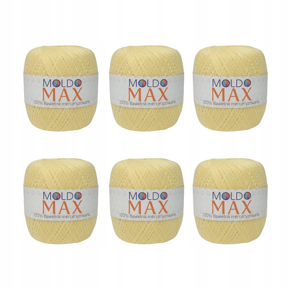 Háčkovací Příze Max 2051 Citronové balení 6 ks
