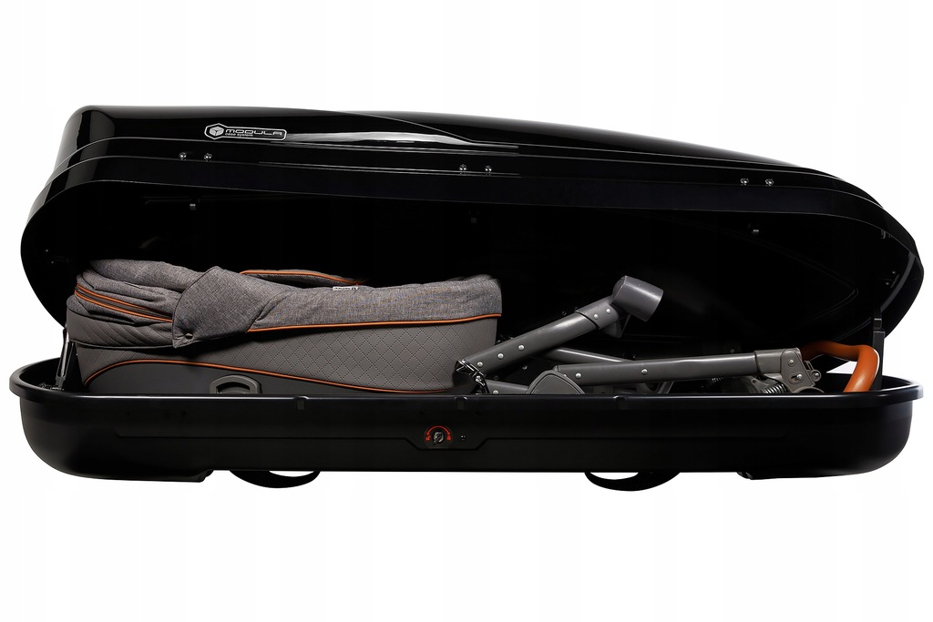 MODULA WEGO 450l CZARNY KUFER TRUMNA NA DACH Producent Modula