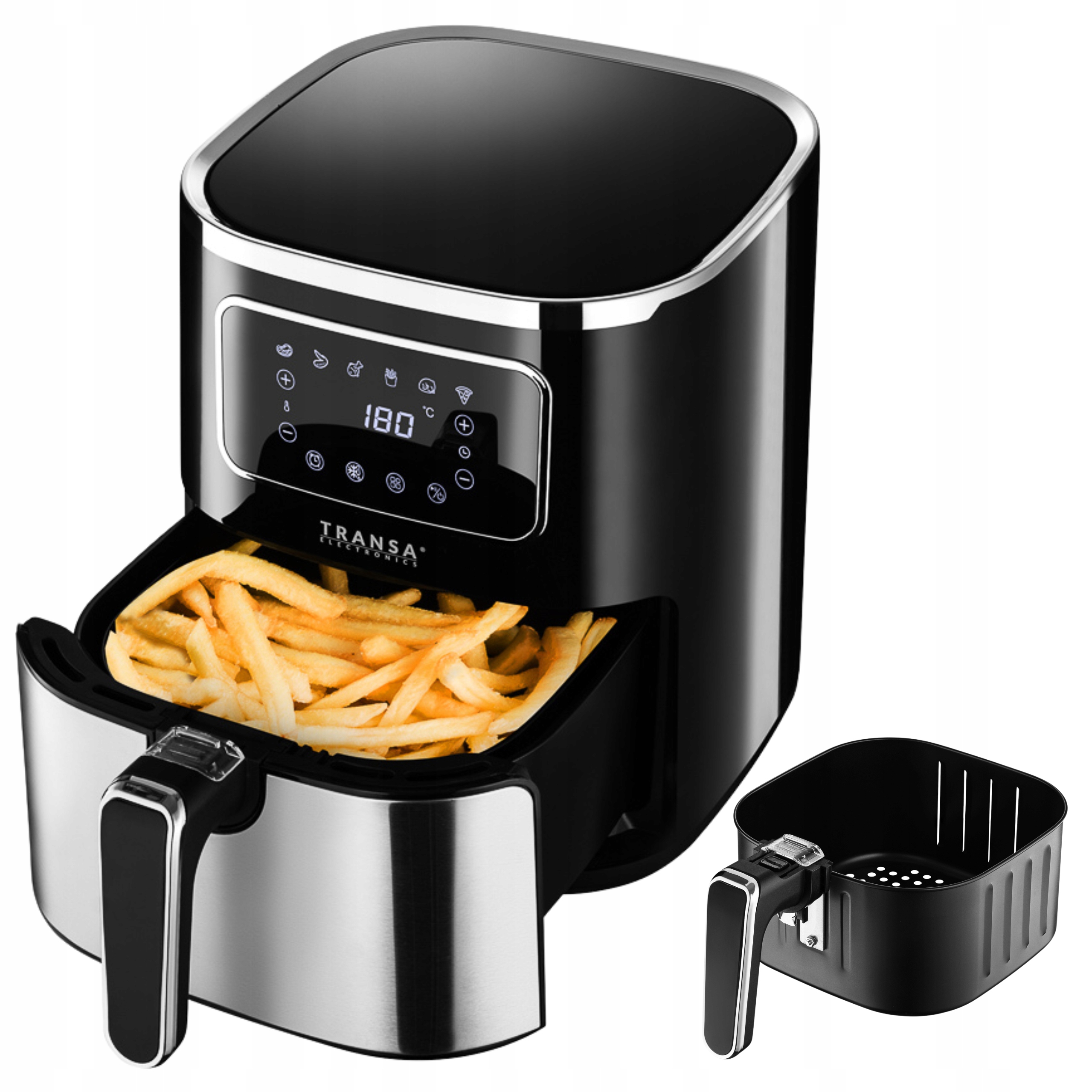 Frytkownica Beztłuszczowa Frytownica Inox 6 Programów XXL 5L 1700W