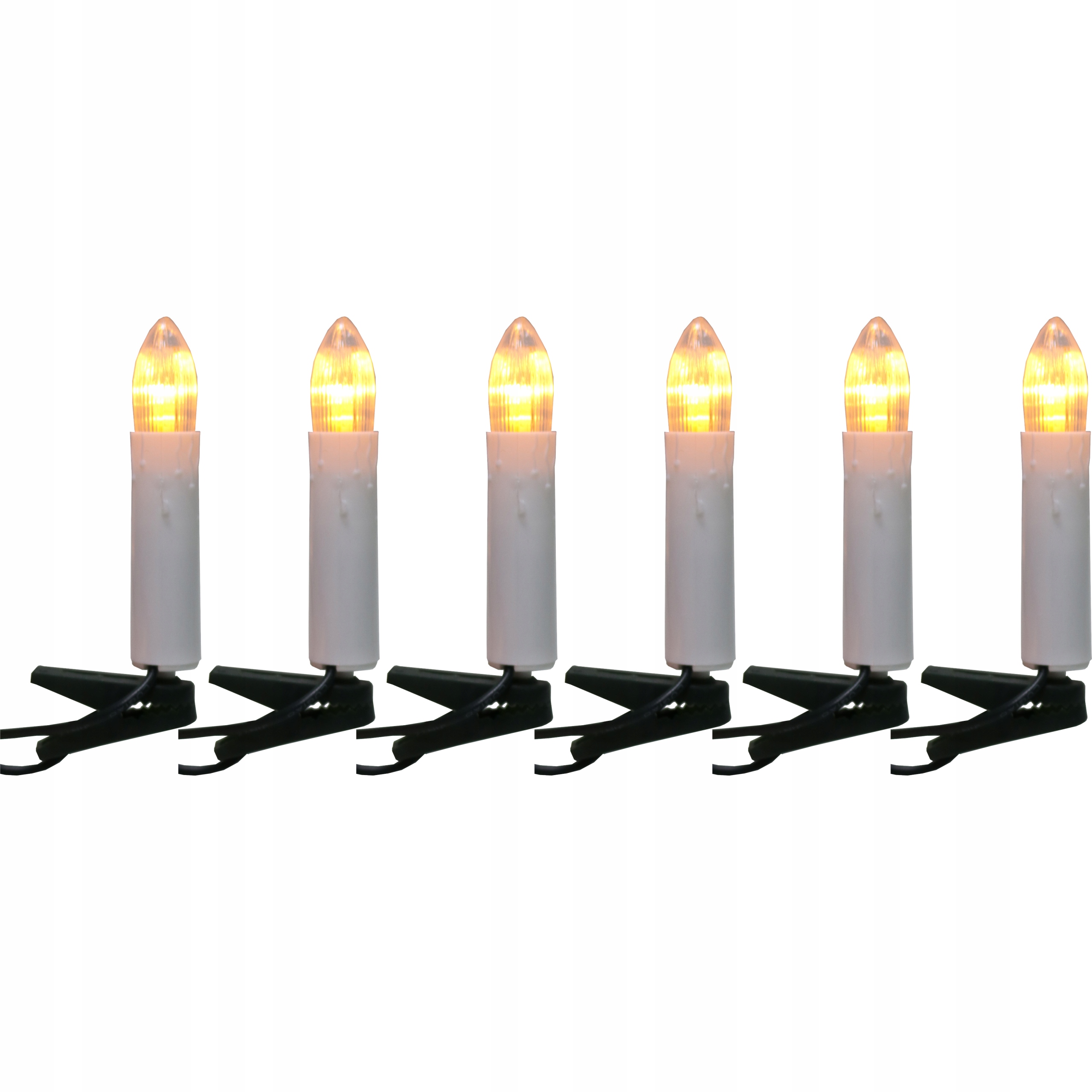 

Lampki choinkowe 30led świeczki na klamerkach