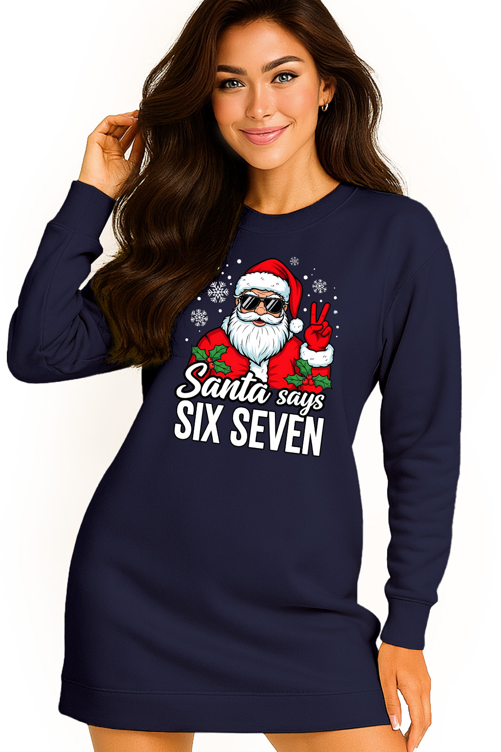 Mikina Vánoční Oversize Šaty Six Seven 67 Dárek K Vánocům XL