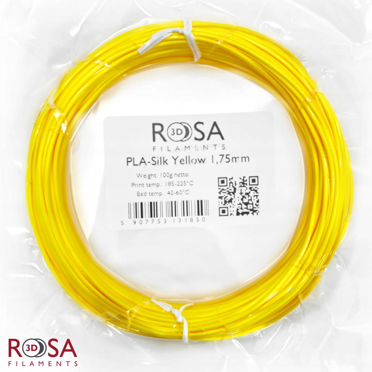 

Filament Rosa 3D Pla Silk 1,75mm 100g Żółty Yellow