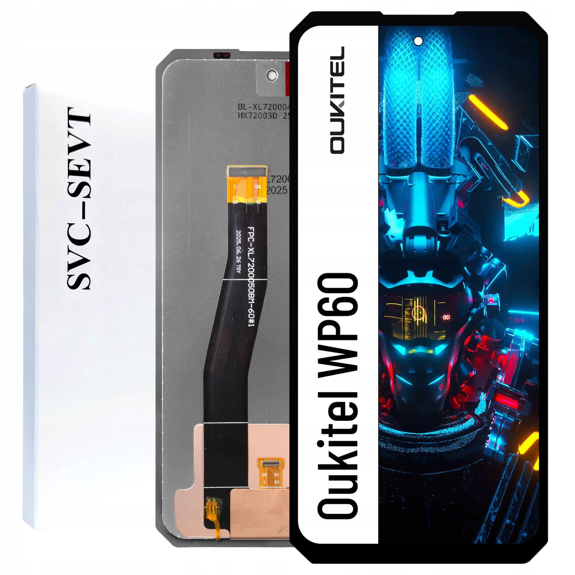 Displej pre Oukitel WP60 Service Pack LCD Matrica Originál Zila