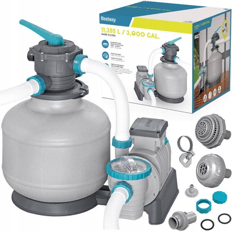 Bestway výkonná piesková pumpa pre bazénové spojky hadice 11355 L/h 58486