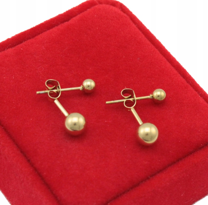 

Kolczyki Złote Kulki Double Stal 316 L