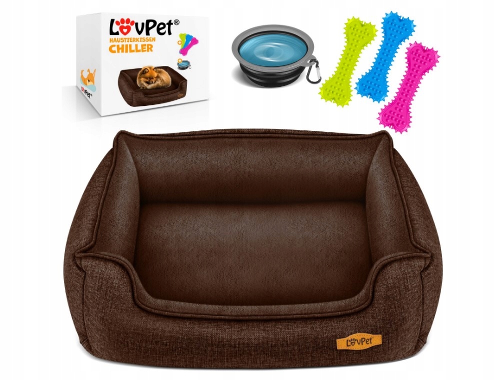 Levně Polštář Pro Psa Kočku Pelíšek Hnědý XL Zlatý Akcesoria