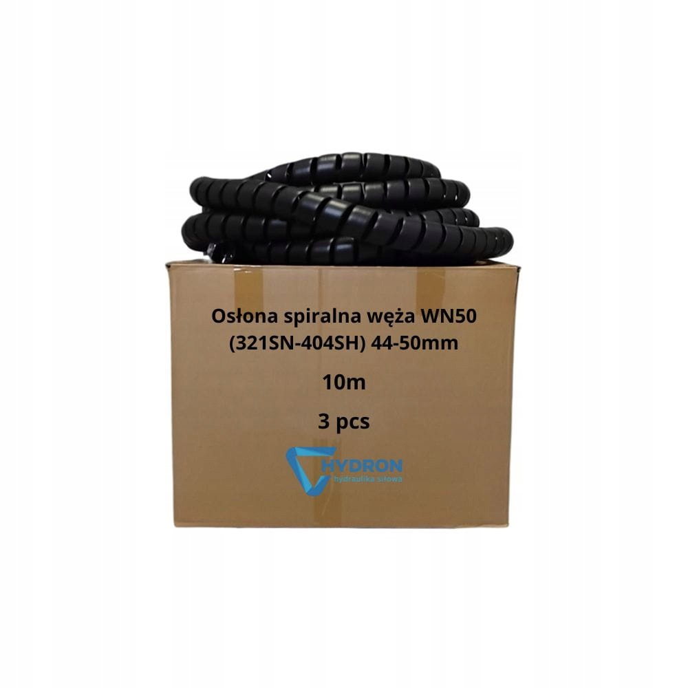 Spirálová krytka hadice WN50 44-50 mm Hdpe černá kartonová 30 m