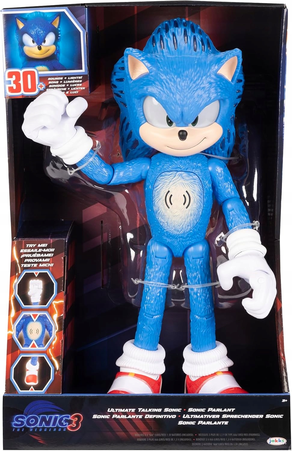Figurka Sonic The Hedgehog 3 Ultimate Talking Sonic 30 cm Mluvící