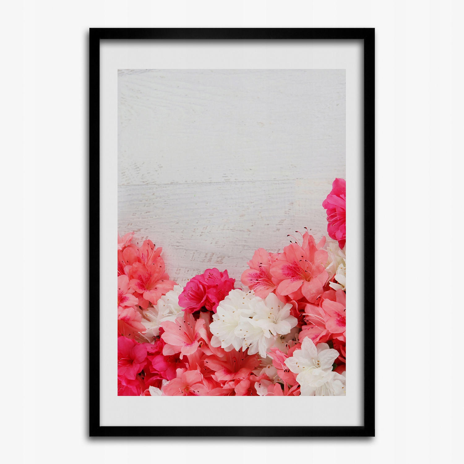 Nástěnný obraz s grafikou Květiny na dřevě 70x100 cm