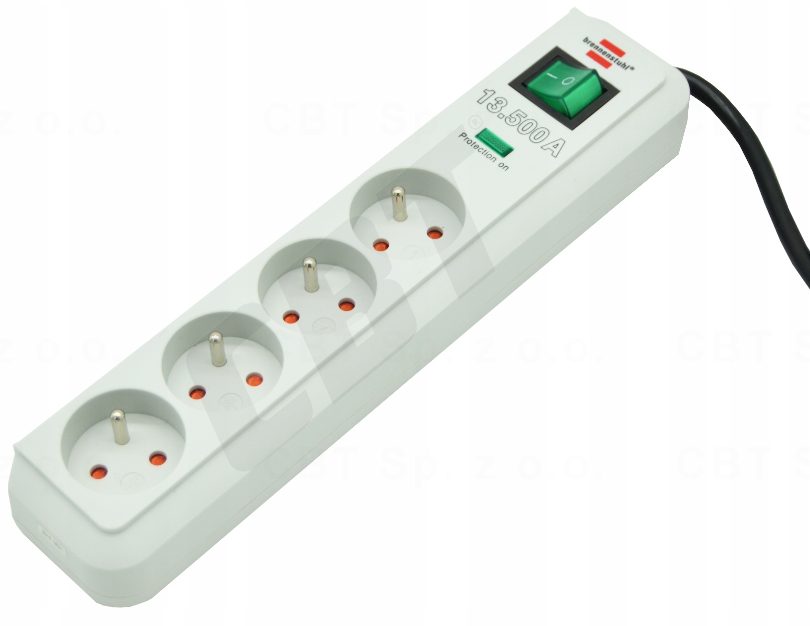 LISTWA ZASILAJĄCA PRZEPIĘCIOWA ANTYPRZEPIĘCIOWA 4 GNIADOWA 1,5M KABEL Kolor biały