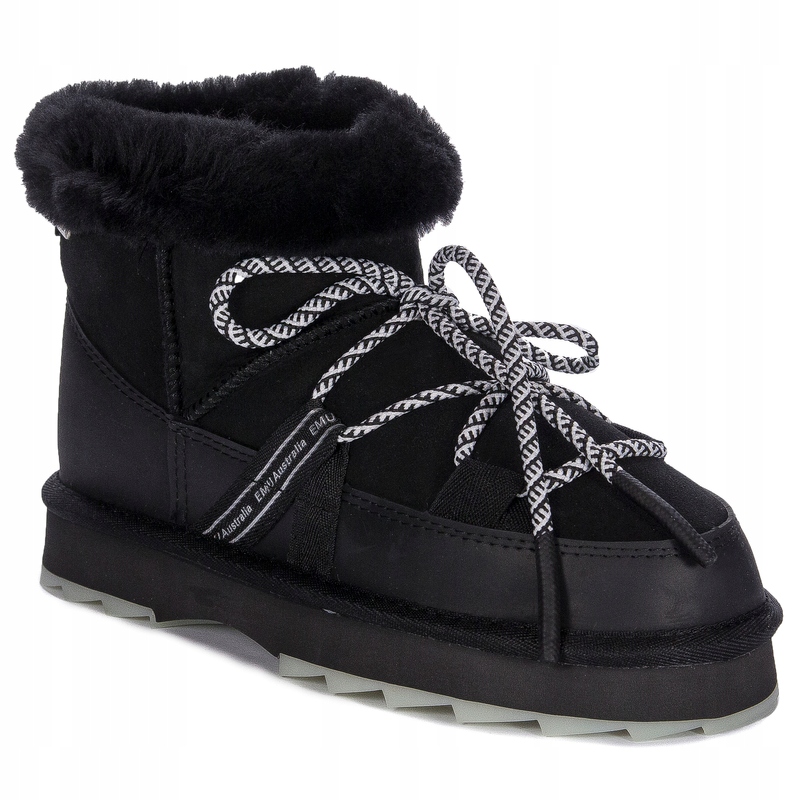 Emu damskie botki ocieplane śniegowce czarne buty Blurred Micro Black r.38