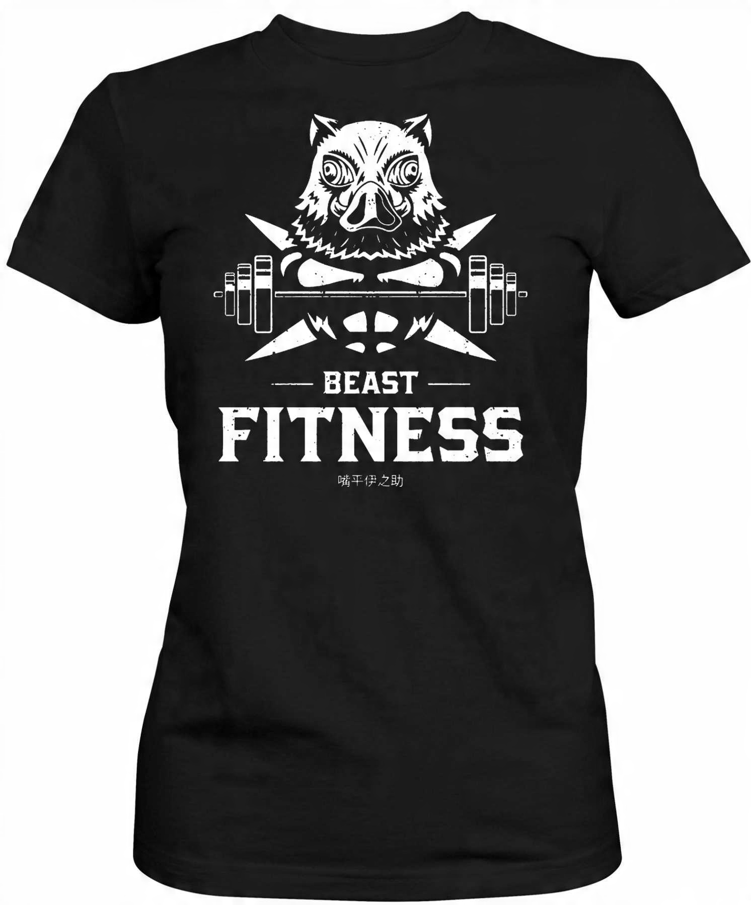 

koszulka damska demon slayer beast fitness manga