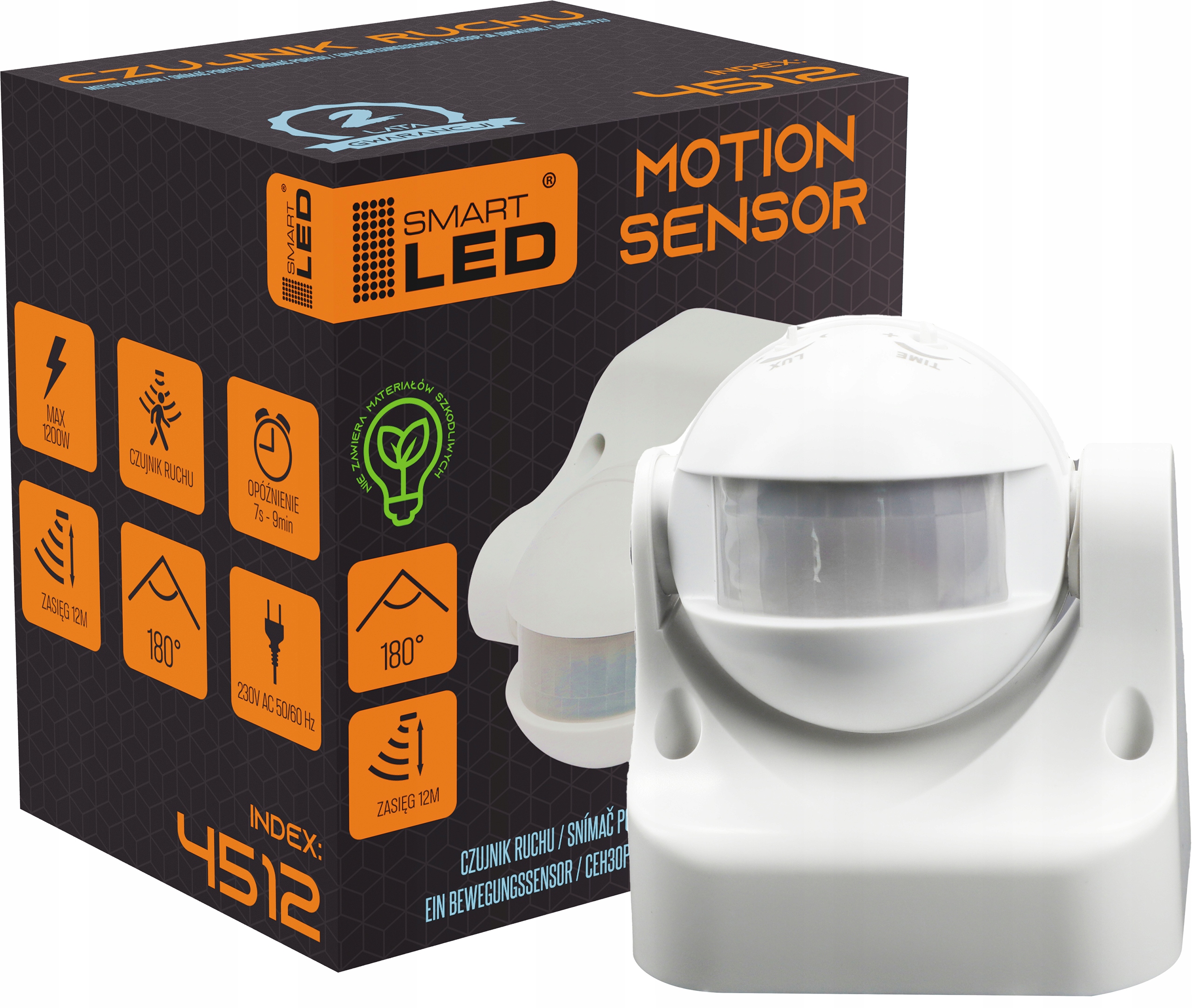 

Sensor Włącznik Czujnik Ruchu Pir 180ST IP44