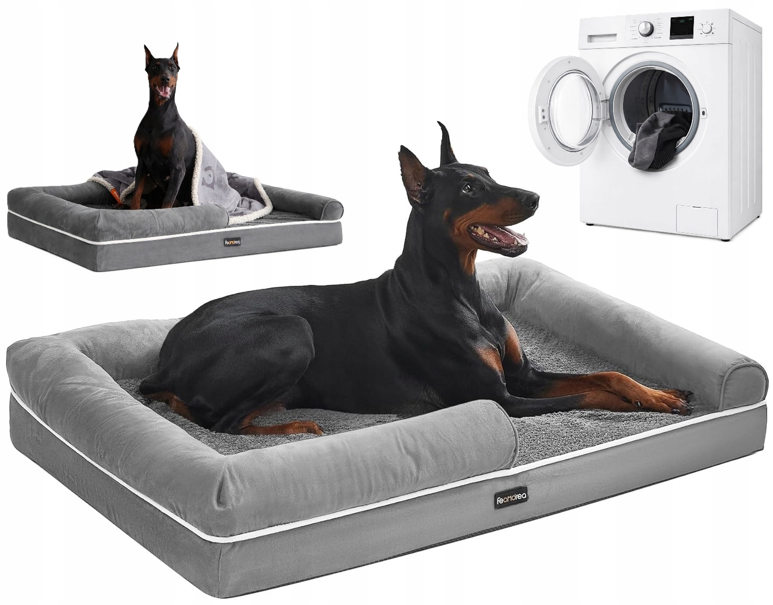 Legowisko dla psa duże ortopedyczne XXL poduszka dla psa 120 x 85 x 25 cm