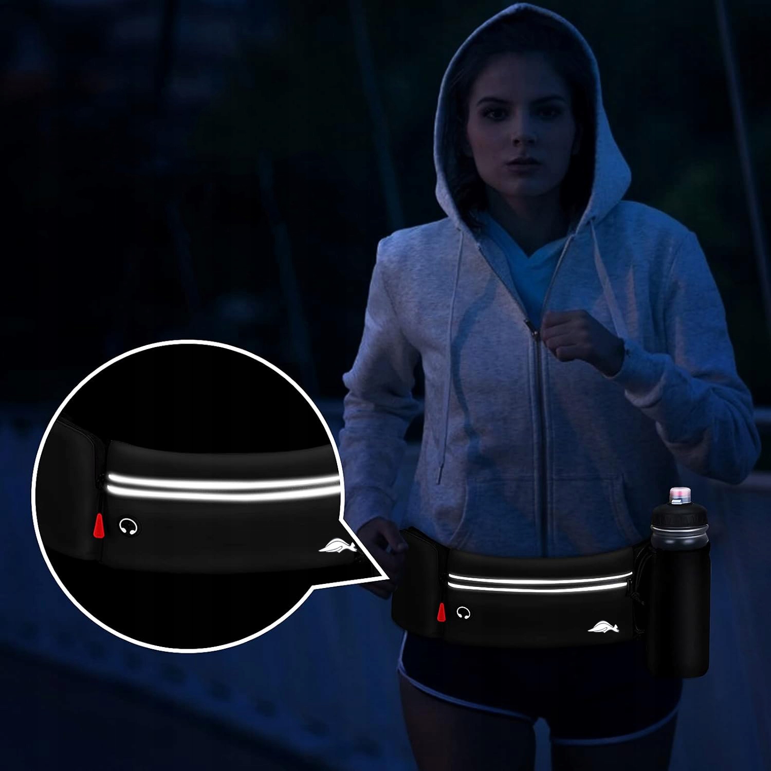 SASZETKA NA PAS NERKA TOREBKA SPORTOWA DO BIEGANIA z butelką na wodę 500ml Kod producenta SASZETKA NA PAS NERKA