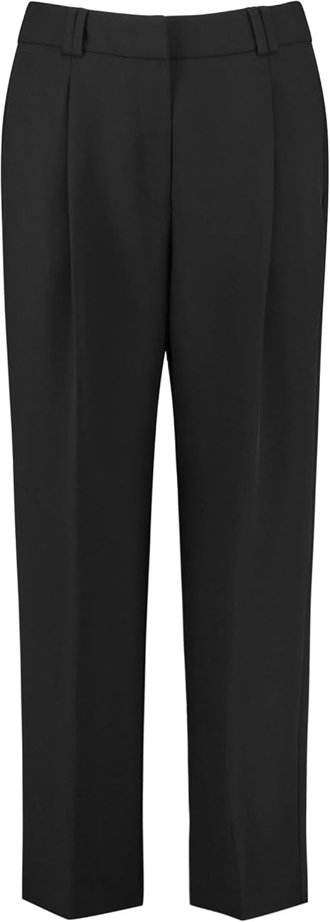 Taifun Černé Kalhoty Elegantní, Jednoduché, S Vysokým Pasem 46 J5B