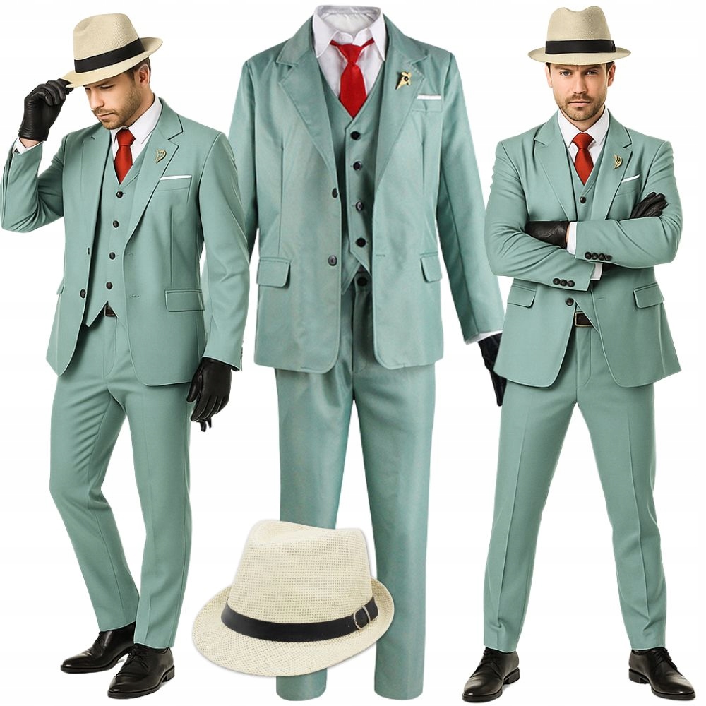 Kostým Převlek Špión Agent Retro Oblek Detektiv Gangster 158 164 S