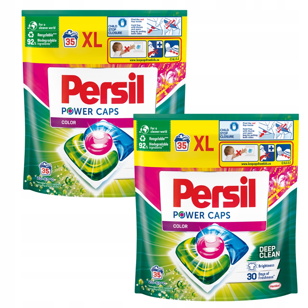 2x Persil Power Caps Kapsle na praní Color 35 ks