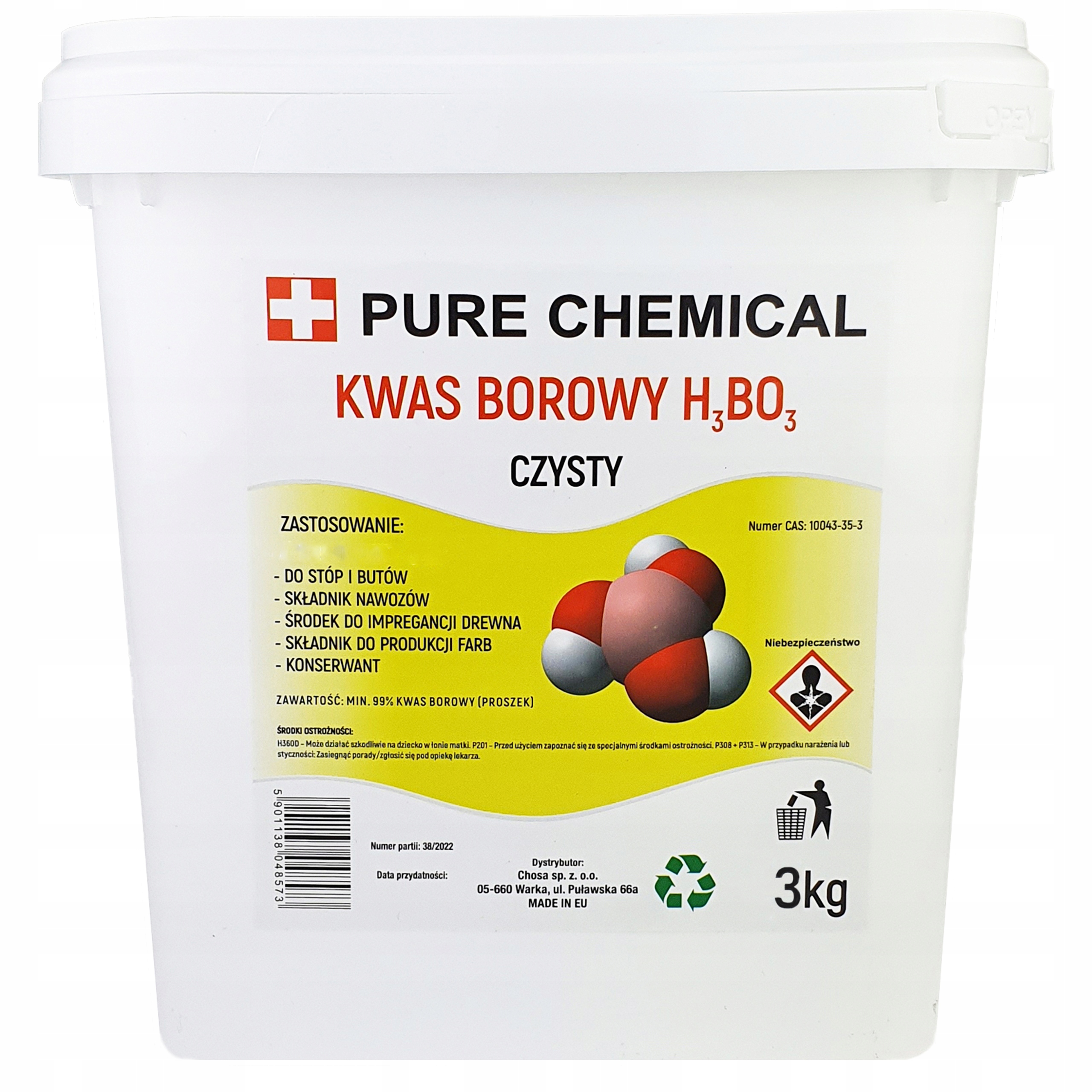 

Kwas Borowy Czysty Czda 3kg