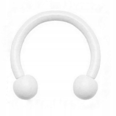 

Podkowa Biała Kulki Septum Warga 1,2mm/8mm/3mm