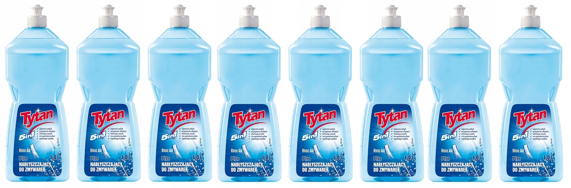 Levně 8xTYTAN Leštidlo 5 V 1 Pro Myčky Nádobí 1L Karton