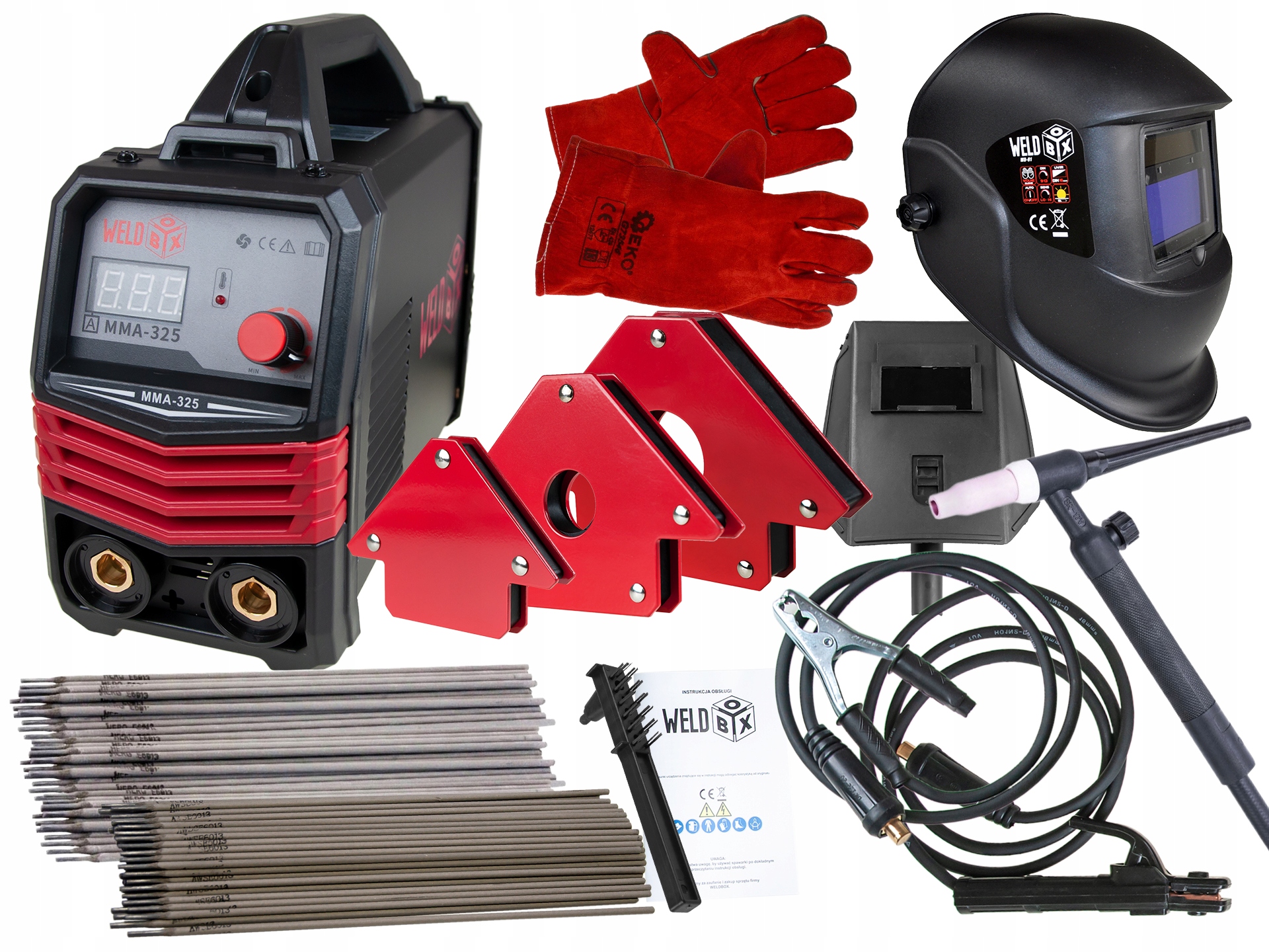 СВАРОЧНЫЙ АППАРАТ MMA 325 TIG IGBT 230V LCD КОМПЛЕКТ ИЗ 3