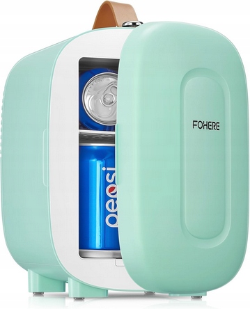 Fohere Mini lednička 5L Ac/dc/usb přenosná kosmetická tichá lehká Zelená