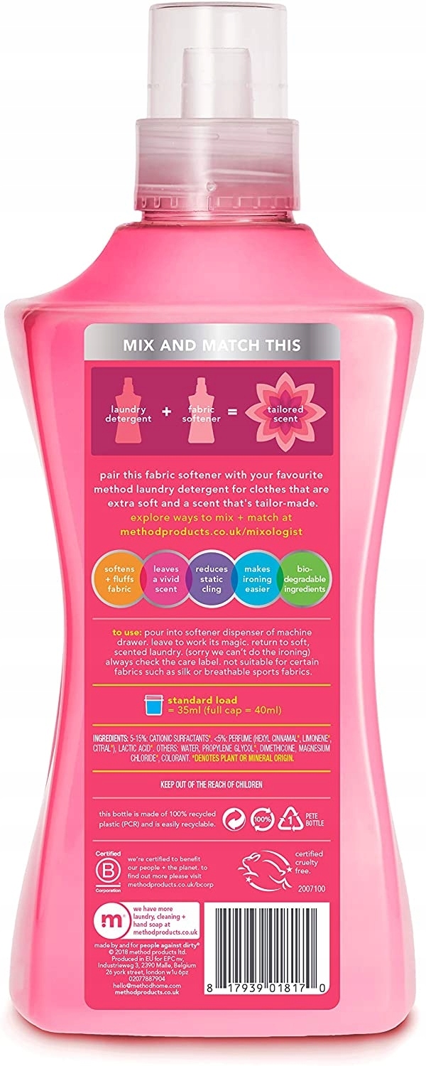 Płyn do płukania Method 1,58 l EAN (GTIN) 0817939018170